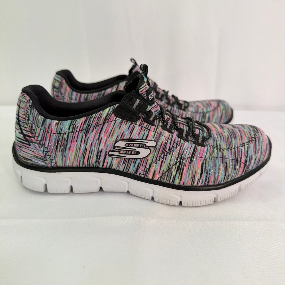 Skechers Flex Appeal 2.0 High Energy Multi Color Knit Bungee Sneakers Womens 5 - Picture 14 of 16